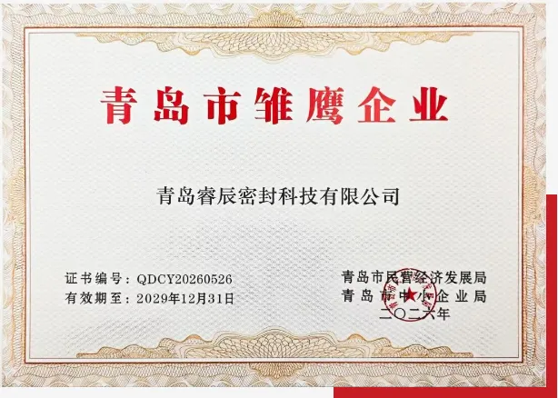 Qingdao Ruichen Sealing Technology Co., Ltd. 2026 жылғы Циндаодағы «Eaglet Enterprise» болып таңдалды.